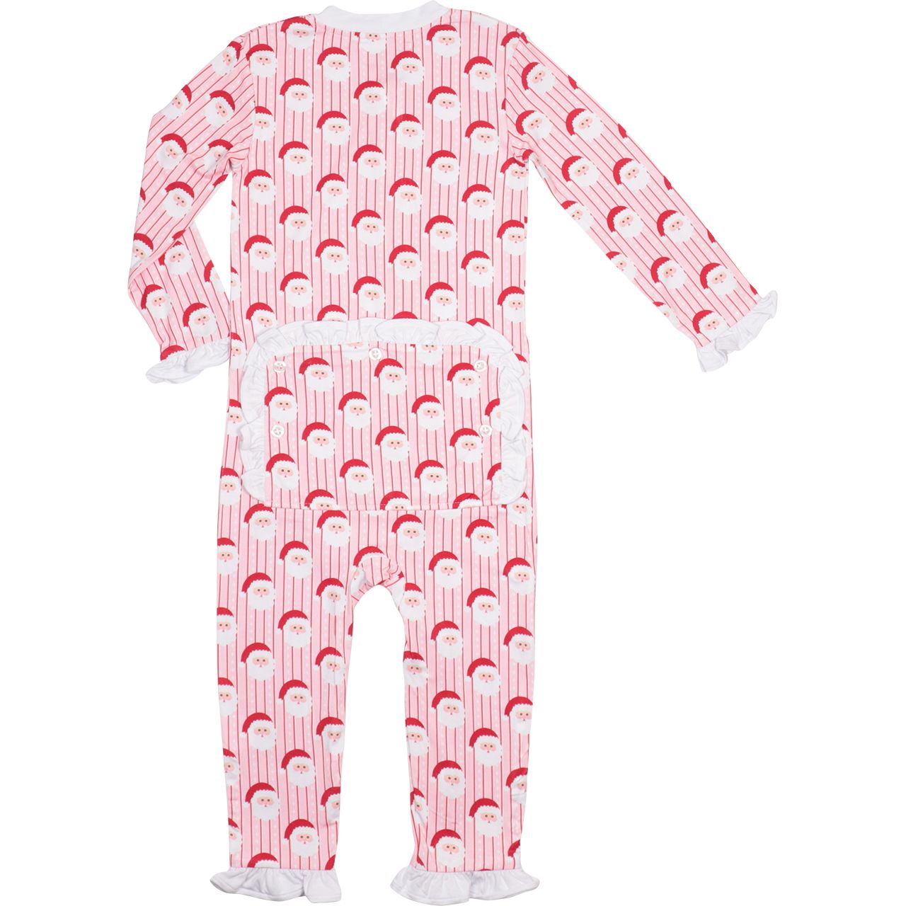 Pink Knit Santa Zipper Pajamas