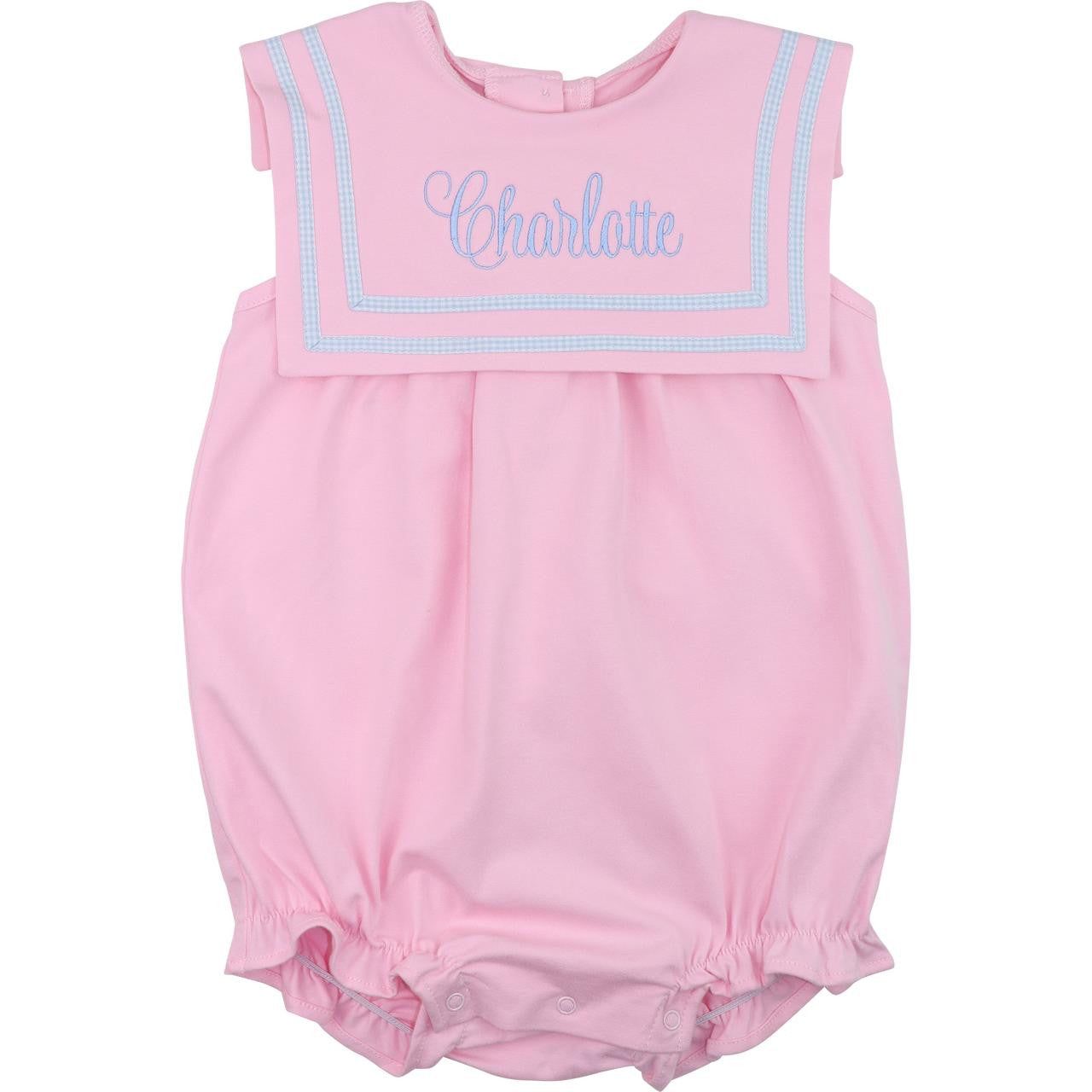 Pink Knit Square Collar Bubble