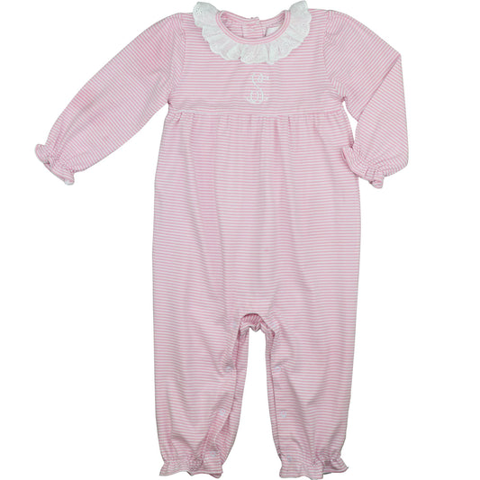 Pink Knit Stripe Long Bubble