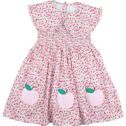 Pink Liberty Applique Apple Dress