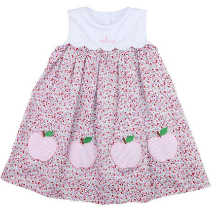 Pink Liberty Applique Apple Dress4