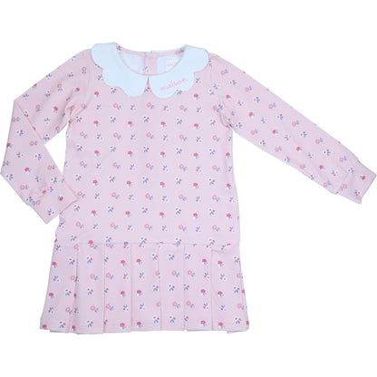 Pink Mini Floral Knit Tennis Dress