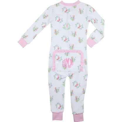 Pink Peter Rabbit Bamboo Knit Zipper Pajamas