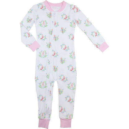 Pink Peter Rabbit Bamboo Knit Zipper Pajamas
