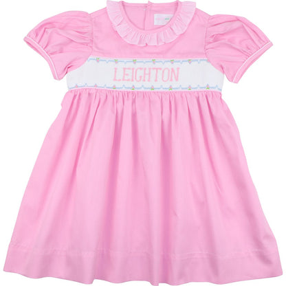 Pink Pique Custom Smocked Dress