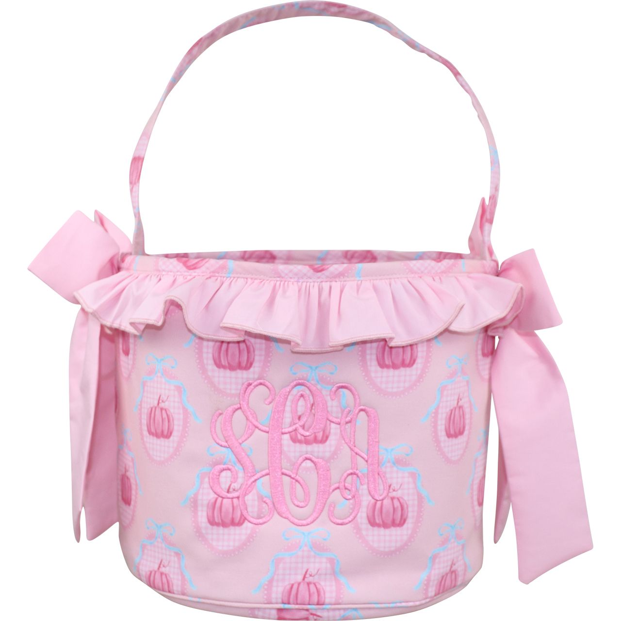 Pink Pumpkin And Bow Bucket