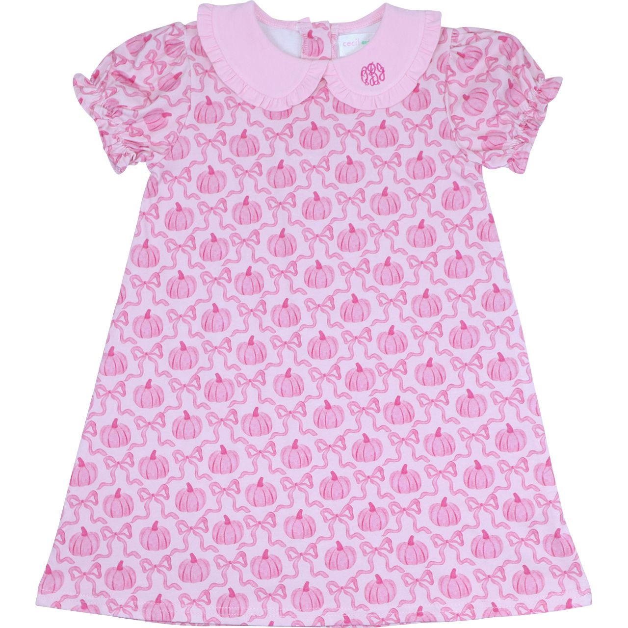 Pink Pumpkin And Ribbon Knit Dress