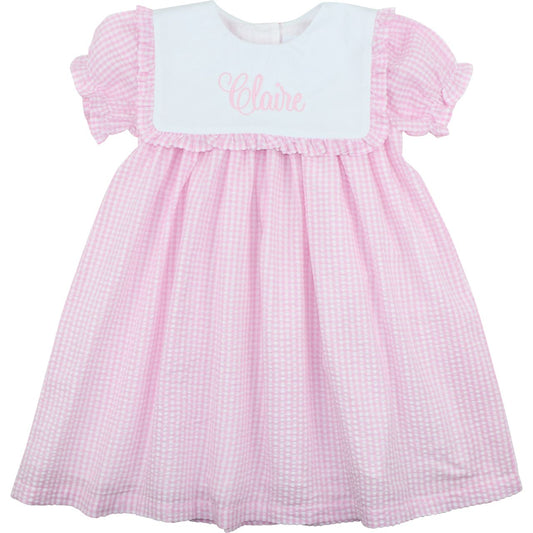 Pink Seersucker Dress