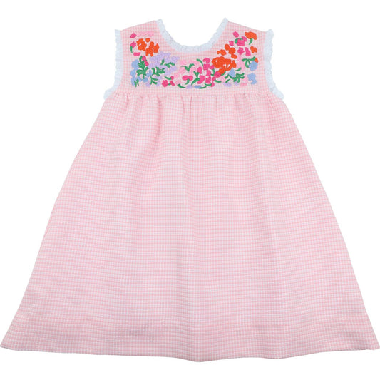Pink Seersucker Fiesta Dress