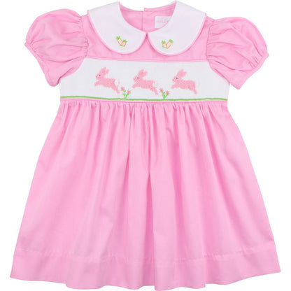 Pink Smocked Bunnies Dress