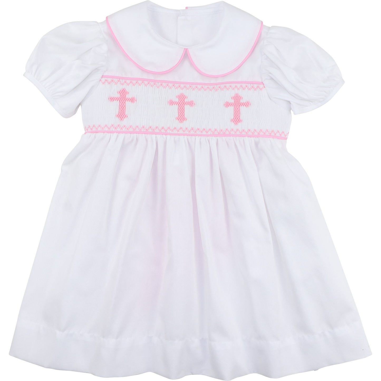 Pink Smocked Cross Dress