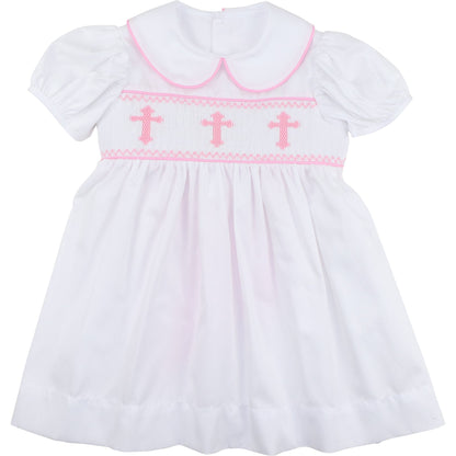 Pink Smocked Cross Dress