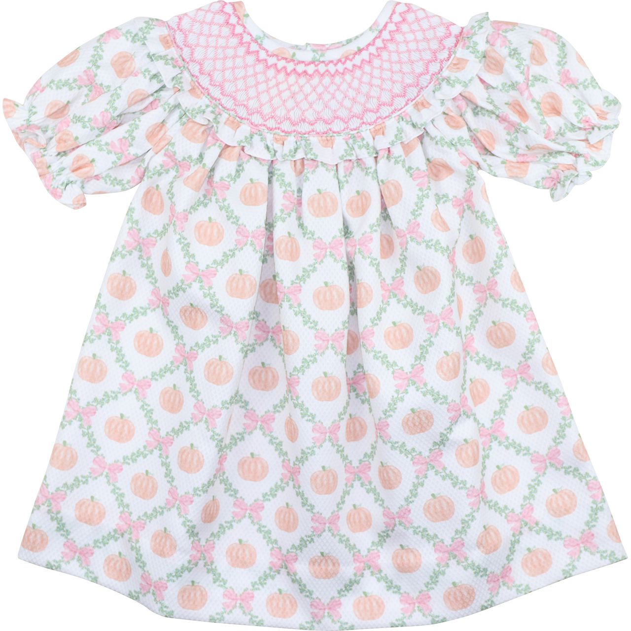 Pink Smocked Pumpkin Patch Dress