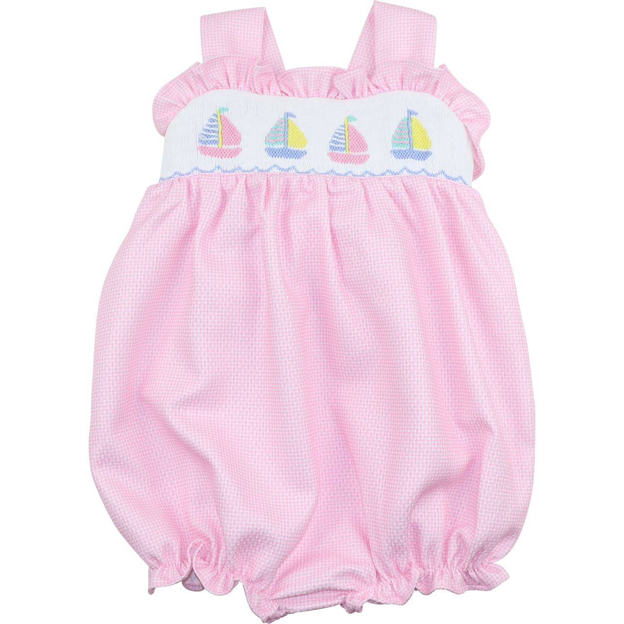 Pink Smocked Sailboats Bubble