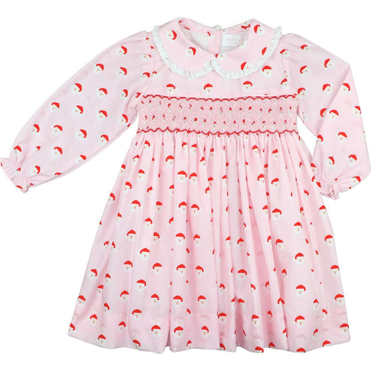 Pink Smocked Santa Dress