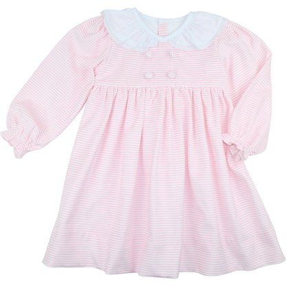 Pink Striped Corduroy Dress