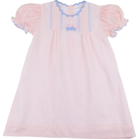 Pink Swiss Dot Bunny Dress