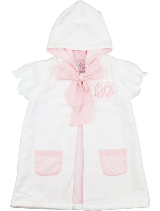 Pink Swiss Dot Terry Cover Up