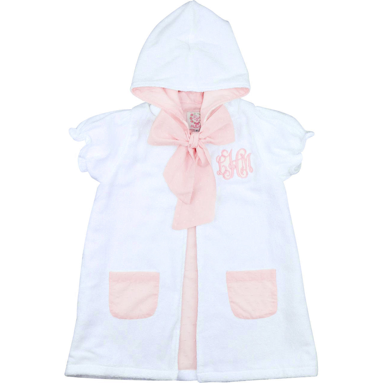 Pink Swiss Dot Terry Cover Up