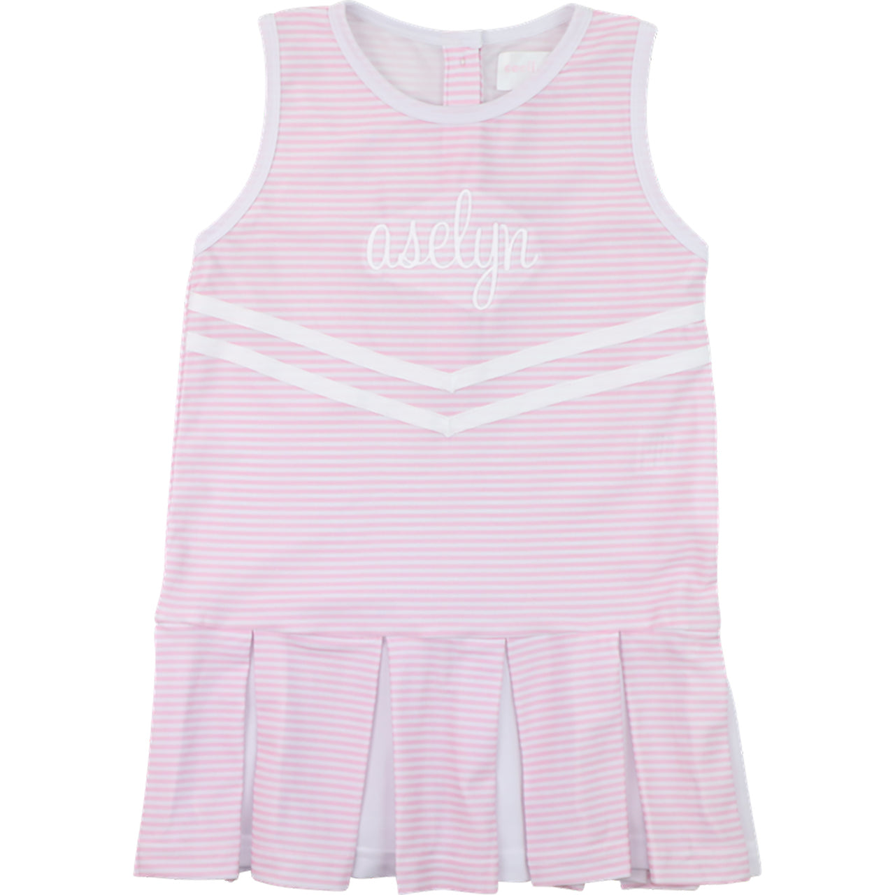 Pink Striped Lycra Tennis/Cheer Dress