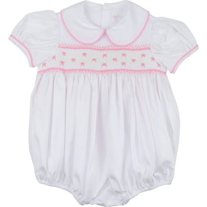 Pique Smocked Bow Bubble