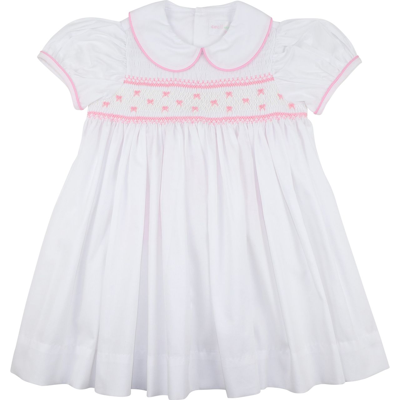 Pique Smocked Bow Dress