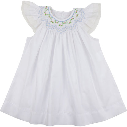 Pique Smocked Rosebud Dress