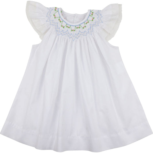 Pique Smocked Rosebud Dress