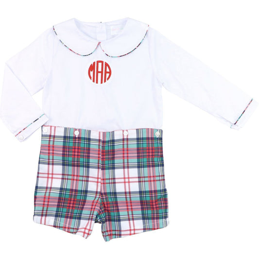 Plaid Button-On