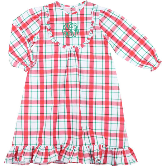 Plaid Ruffle Nightgown