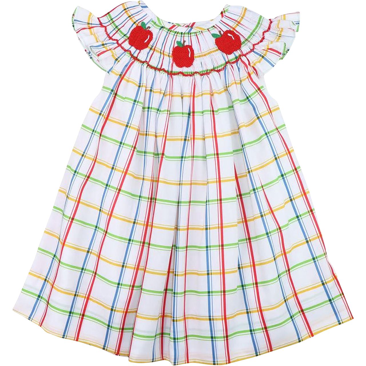 Plaid Smocked Apple Dress