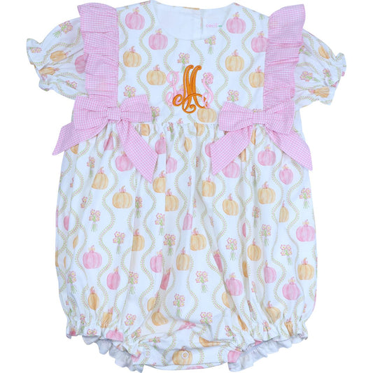 Pumpkin Ruffle Bow Bubble