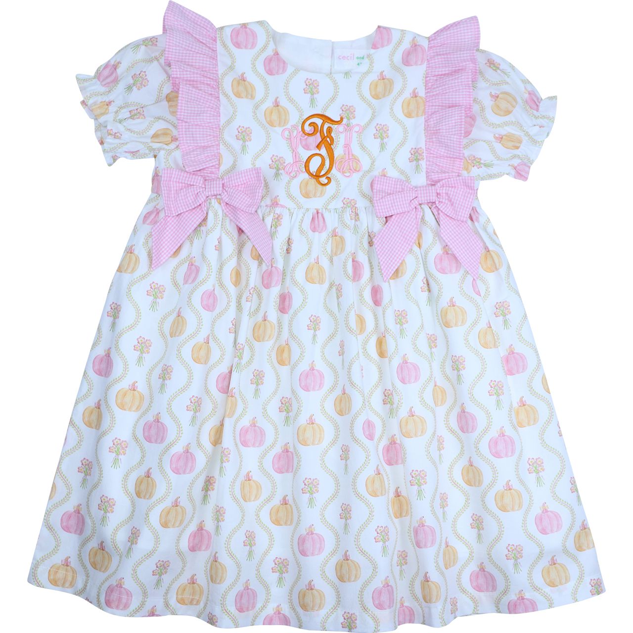 Pumpkin Ruffle Bow Dress