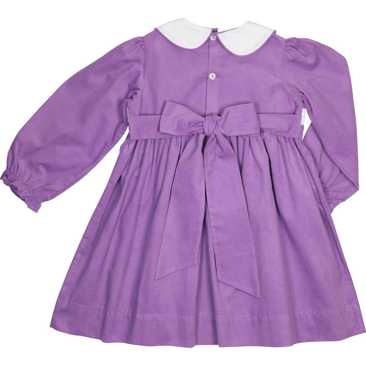 Purple Corduroy Custom Smocked Dress