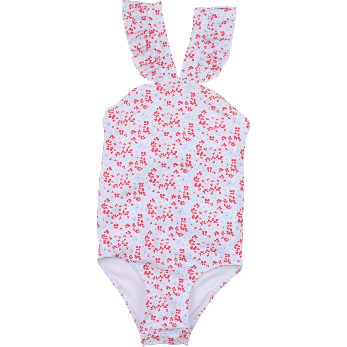 Red And Blue Floral Swimsuit