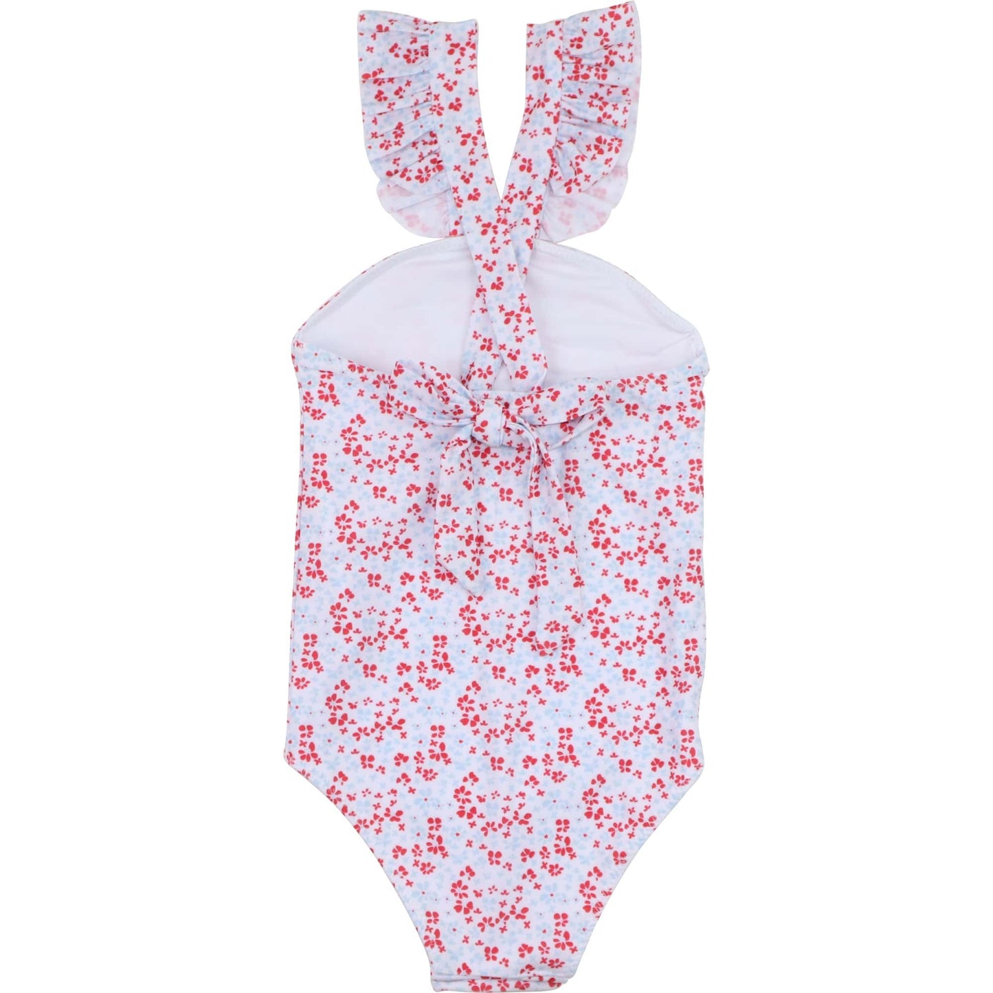 Red And Blue Floral Swimsuit