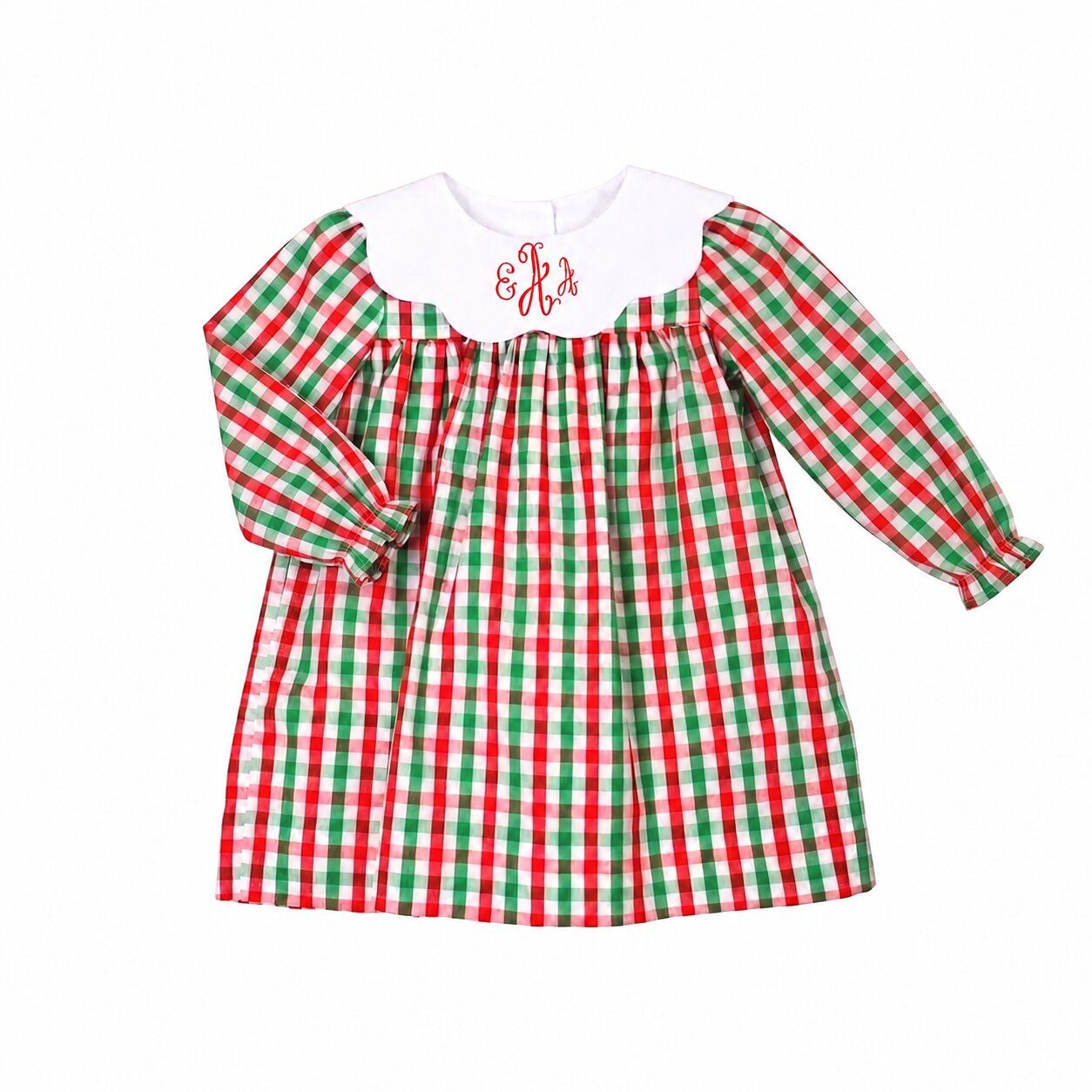 Red And Green Check Dress