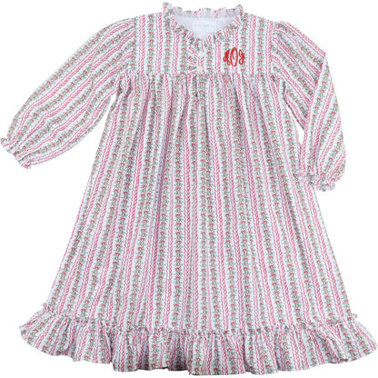 Red And Green Holiday Garland Nightgown