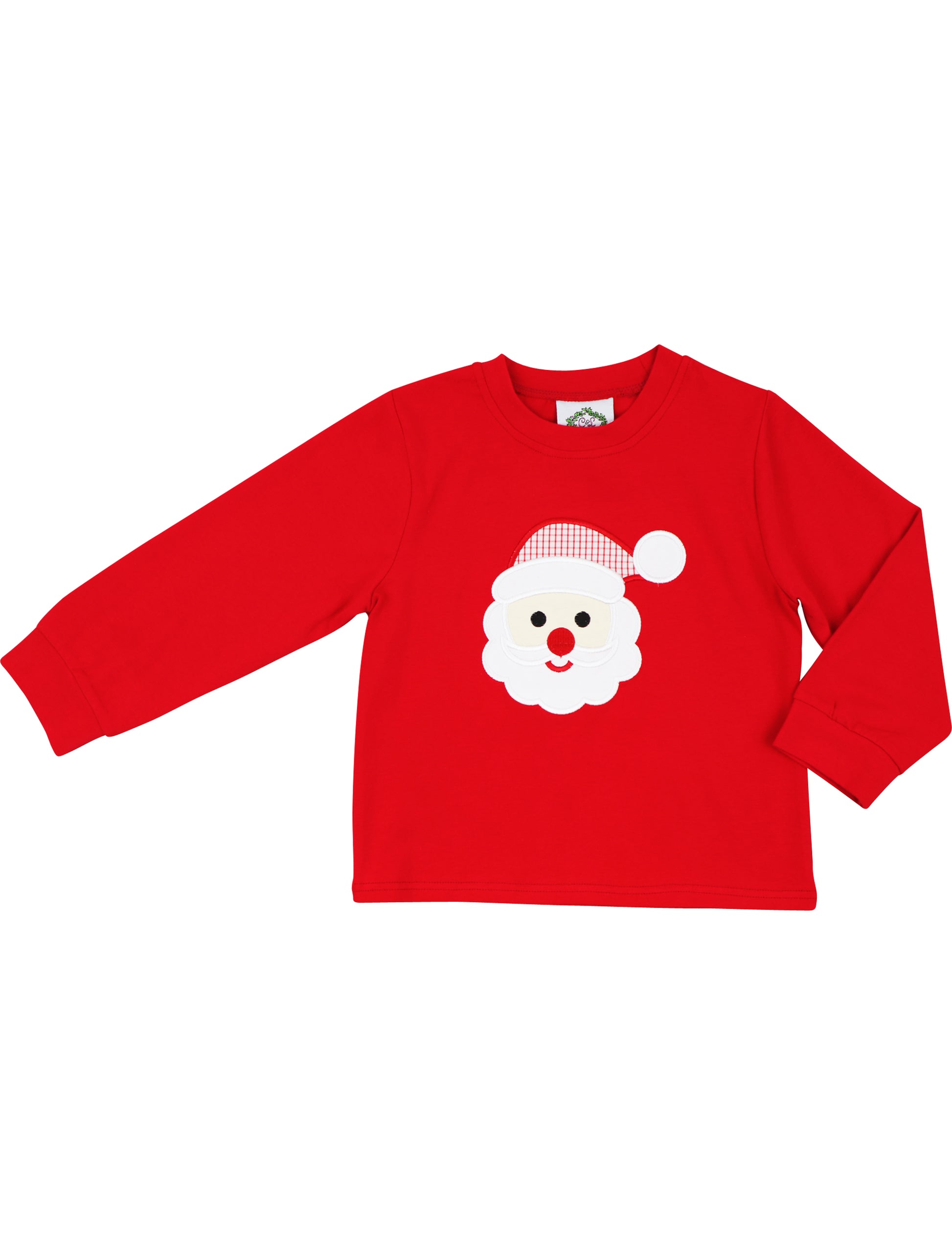 Red Applique Santa Knit Shirt