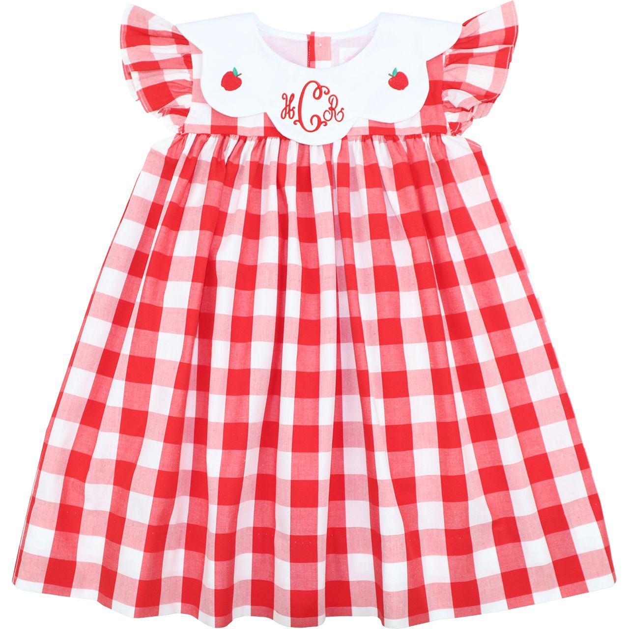Red Check Apple Dress