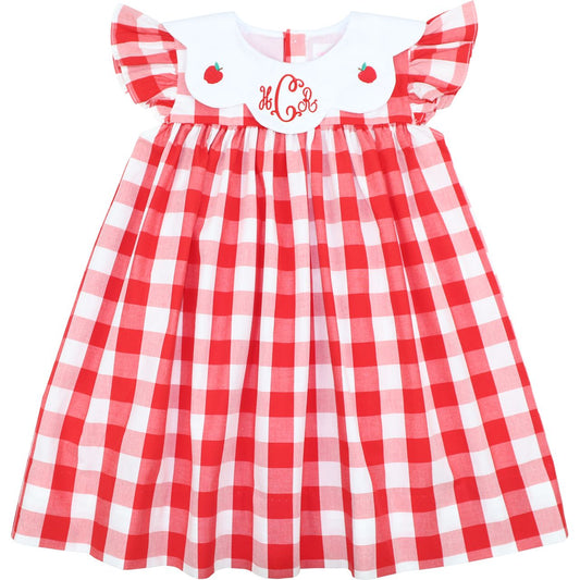 Red Check Apple Dress