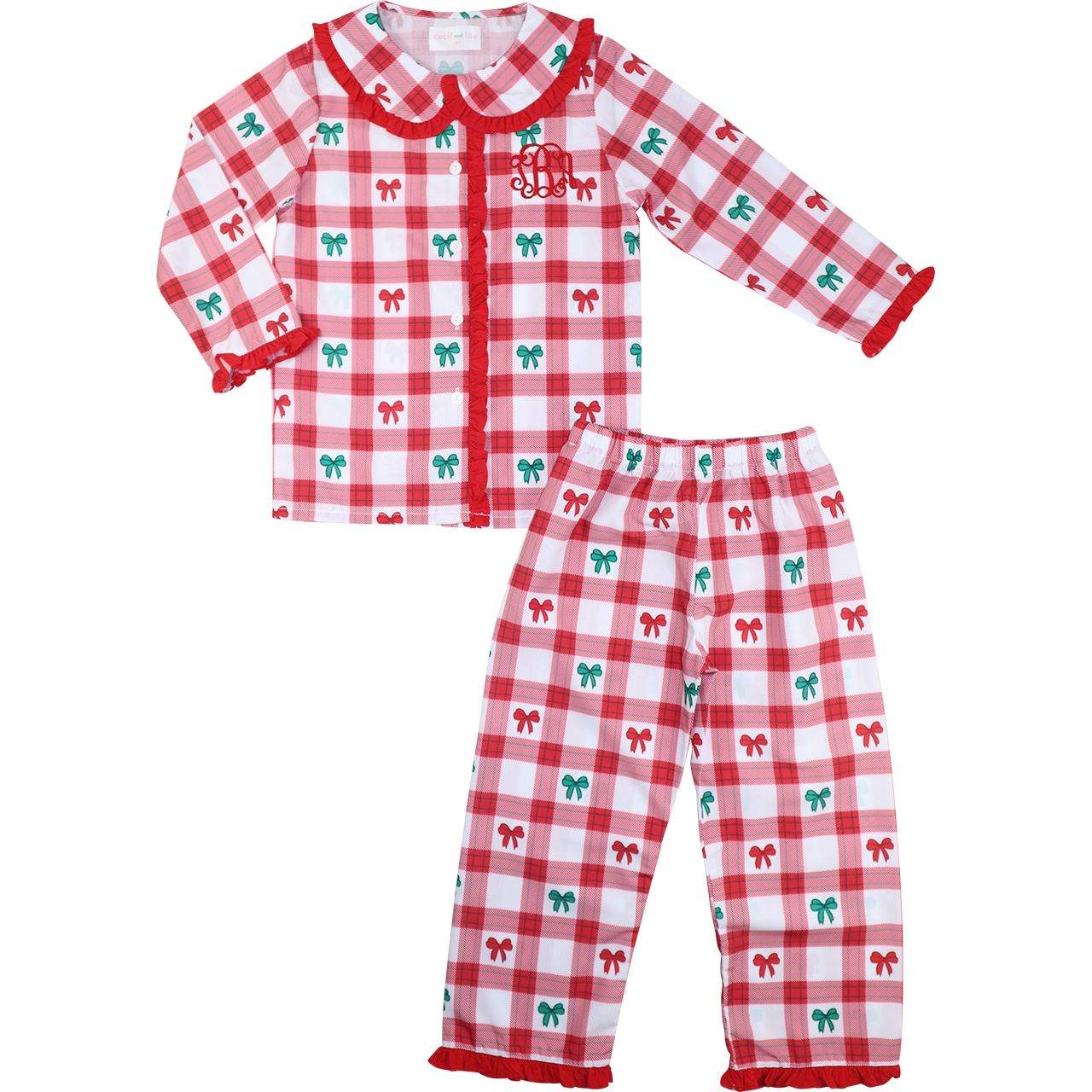 Red Check Bow Pajamas