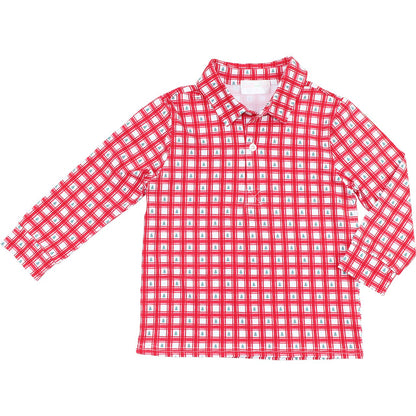 Red and white checkered shirt on a white background