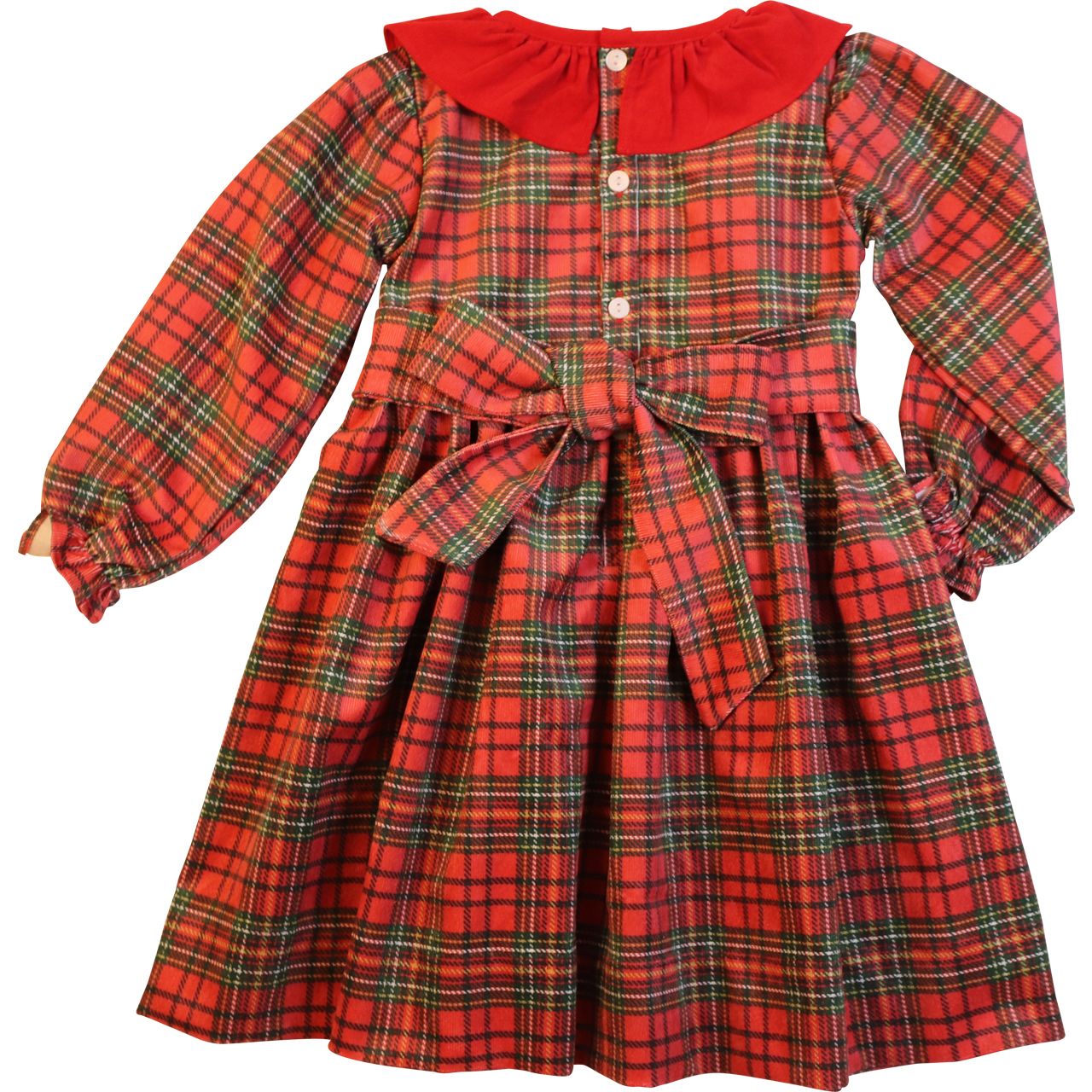 Red Embroidered Corduroy Dress1
