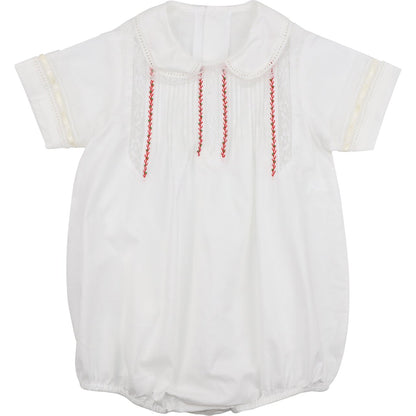 Red Embroidered Heirloom Bubble