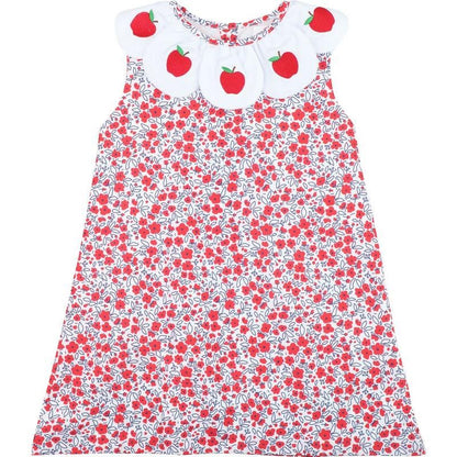 Red Floral Apple Dress