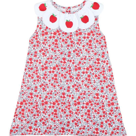 Red Floral Apple Dress