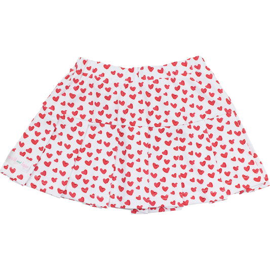 Red Heart Tennis Skirt