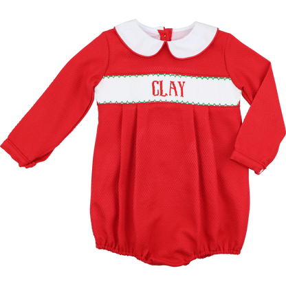Red Honeycomb Custom Smocked Bubble
