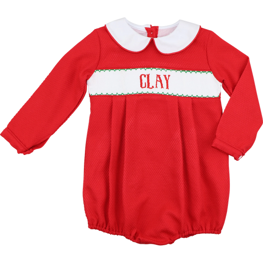 Red Honeycomb Custom Smocked Bubble